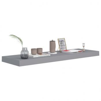 Schweberegale 4 Stk. Grau 80x23,5x3,8 cm MDF