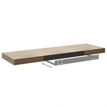 Schweberegale 2 Stk. Eiche-Optik 80x23,5x3,8 cm MDF