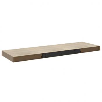 Schweberegale 2 Stk. Eiche-Optik 80x23,5x3,8 cm MDF