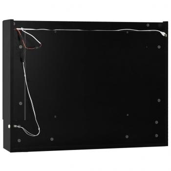 LED-Spiegelschrank fürs Bad Schwarz 80x15x60 cm MDF