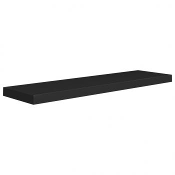 Schweberegale 2 Stk. Schwarz 90x23,5x3,8 cm MDF