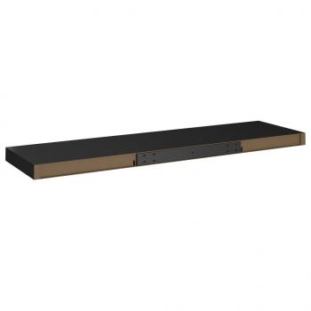 Schweberegale 2 Stk. Schwarz 90x23,5x3,8 cm MDF