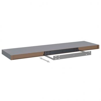 Schwebende Wandregale 2 Stk. Grau 90x23,5x3,8cm MDF