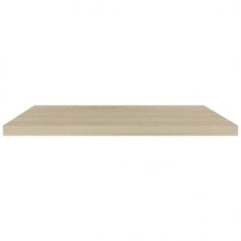 Schweberegale 2 Stk. Eichen-Optik 90x23,5x3,8 cm MDF