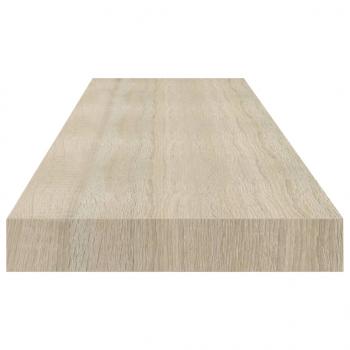 Schweberegale 2 Stk. Eichen-Optik 90x23,5x3,8 cm MDF