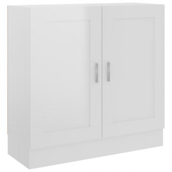 Bücherschrank Hochglanz-Weiß 82,5x30,5x80 cm Holzwerkstoff