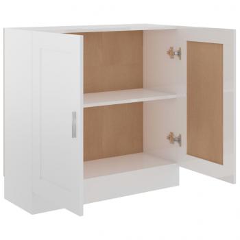 Bücherschrank Hochglanz-Weiß 82,5x30,5x80 cm Holzwerkstoff