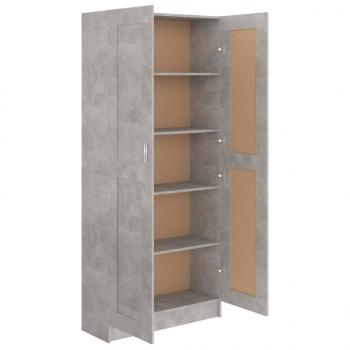 Bücherschrank Betongrau 82,5x30,5x185,5 cm Holzwerkstoff