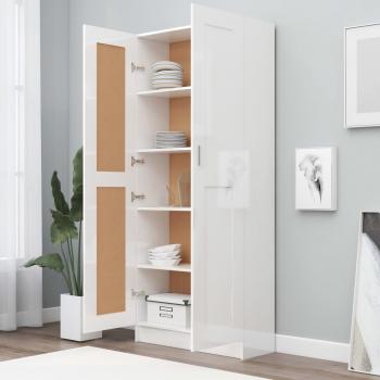 Bücherschrank Hochglanz-Weiß 82,5x30,5x185,5 cm Holzwerkstoff