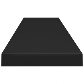 Schweberegale 2 Stk. Schwarz 120x23,5x3,8 cm MDF