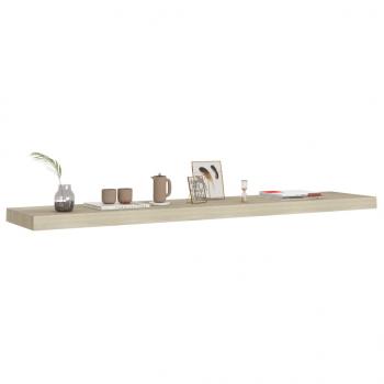 Schwebende Wandregale 2 Stk. Eichefarben 120x23,5x3,8 cm MDF