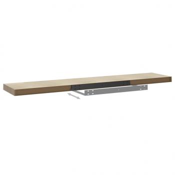 Schwebende Wandregale 2 Stk. Eichefarben 120x23,5x3,8 cm MDF