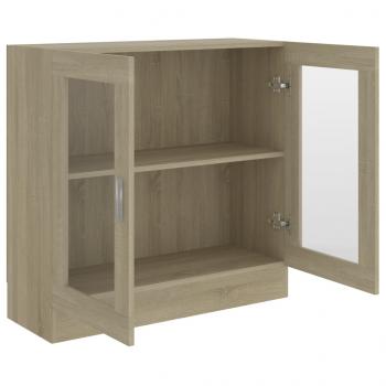 Vitrinenschrank Sonoma-Eiche 82,5x30,5x80 cm Holzwerkstoff