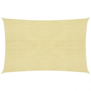 ARDEBO.de - Sonnensegel 160 g/m² Beige 3x4,5 m HDPE  