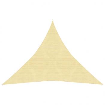 ARDEBO.de - Sonnensegel 160 g/m² Beige 3x3x3 m HDPE  