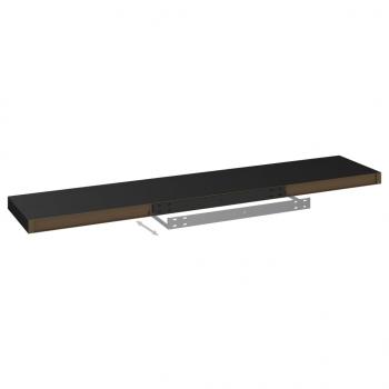 Schweberegale 4 Stk. Schwarz 120x23,5x3,8 cm MDF