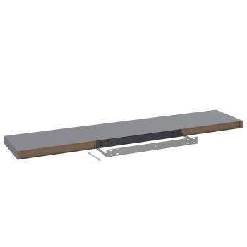 Schwebende Wandregale 4 Stk. Grau 120x23,5x3,8 cm MDF