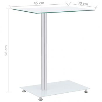 Beistelltisch U-Form Transparent 45x30x58 cm Hartglas   