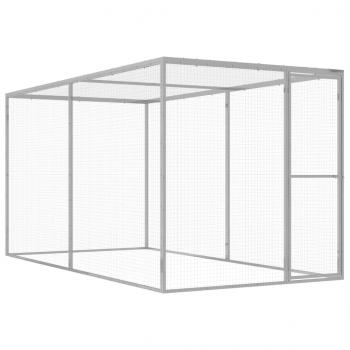 ARDEBO.de - Katzenkäfig 3x1,5x1,5 m Verzinkter Stahl