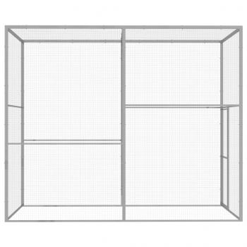 Katzenkäfig 3x1,5x2,5 m Verzinkter Stahl