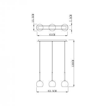 DEKO-LIGHT Bunda Pendelleuchte, 220-240V AC/50-60Hz, G9, 3x max. 28,00 W, silberfarben (342115)