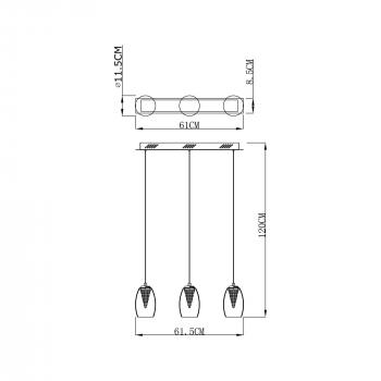 DEKO-LIGHT Electra Pendelleuchte, 220-240V AC/50-60Hz, 12,00 W / 16,50 W, silberfarben (342117)