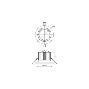 DEKO-LIGHT COB 95 CCT Deckeneinbauleuchte, spannungskonstant, 24V DC, 16,00 W, signalweiß (565194)