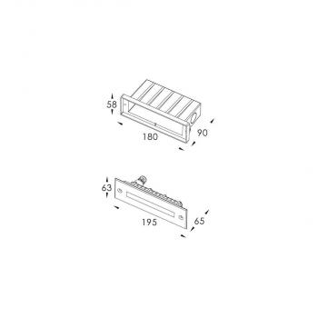 DEKO-LIGHT Line IV 1.9WW Bodeneinbauleuchte, spannungskonstant, symmetrisch, 220-240V AC/50-60Hz, silberfarben (100108)