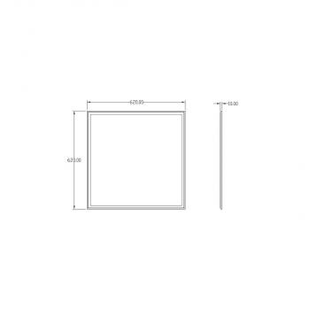 DEKO-LIGHT CCT WW/CW Einlegerasterleuchte, 24V DC, 48,00 W / 49,50 W, verkehrsweiß (100032)