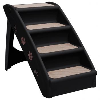 Hundetreppe Klappbar Schwarz 62x40x49,5 cm 