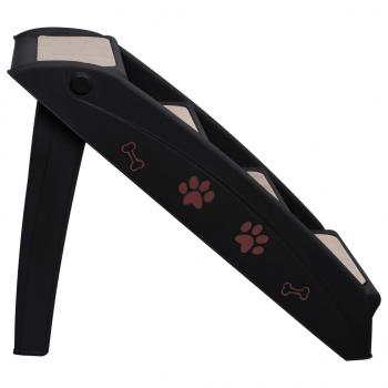 Hundetreppe Klappbar Schwarz 62x40x49,5 cm 