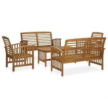 ARDEBO.de - 5-tlg. Garten-Lounge-Set Massivholz Akazie