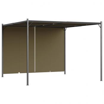 ARDEBO.de - Gartenpergola mit Ausziehbarem Dach 3x3 m Taupe 180 g/m²