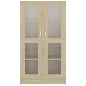 Vitrinenschrank Sonoma-Eiche 82,5x30,5x150 cm Holzwerkstoff