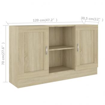 Sideboard Sonoma-Eiche 120x30,5x70 cm Holzwerkstoff