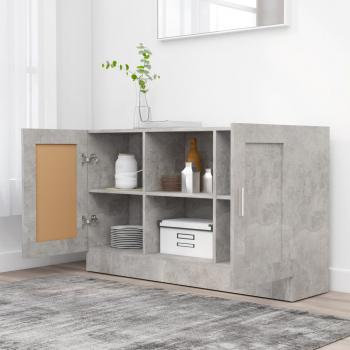 Sideboard Betongrau 120x30,5x70 cm Holzwerkstoff