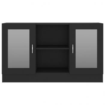 Vitrinenschrank Schwarz 120x30,5x70 cm Holzwerkstoff