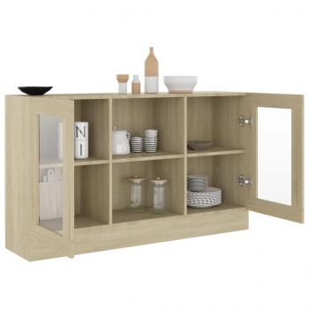 Vitrinenschrank Sonoma-Eiche 120x30,5x70 cm Holzwerkstoff