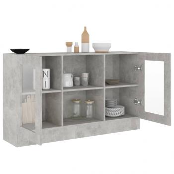 Vitrinenschrank Betongrau 120x30,5x70 cm Holzwerkstoff