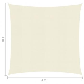 Sonnensegel 160 g/m² Creme 3x3 m HDPE