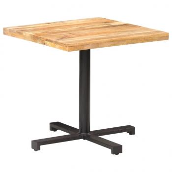 ARDEBO.de - Bistrotisch Quadratisch 80x80x75 cm Raues Mangoholz