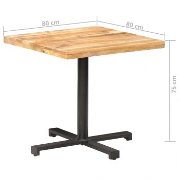 Bistrotisch Quadratisch 80x80x75 cm Raues Mangoholz