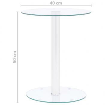 Couchtisch Transparent 40 cm Hartglas