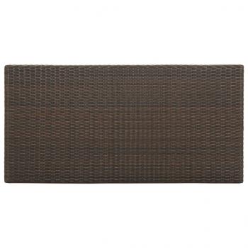 Bartisch mit Regal Braun 120x60x110 cm Poly Rattan  