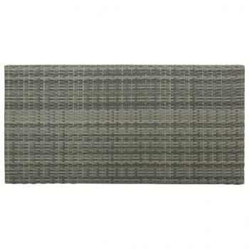 Bartisch mit Regal Grau 120x60x110 cm Poly Rattan  