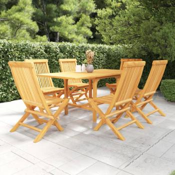 ARDEBO.de - 7-tlg. Garten-Essgruppe Massivholz Teak