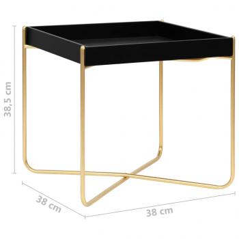 Beistelltisch Schwarz und Golden 38x38x38,5 cm MDF