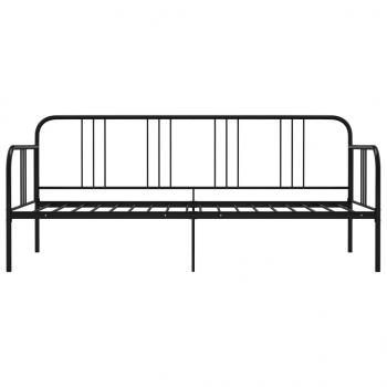 Schlafsofa Bettgestell Schwarz Metall 90x200 cm