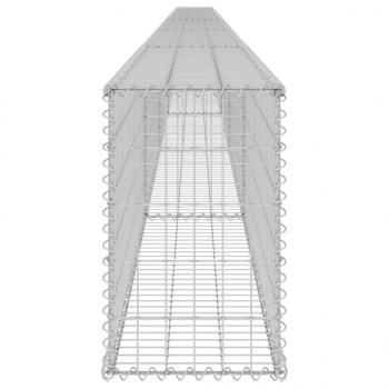 Gabionenwand mit Abdeckung Verzinkter Stahl 900x30x50 cm