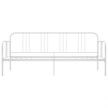 Schlafsofa Bettgestell Weiß Metall 90x200 cm